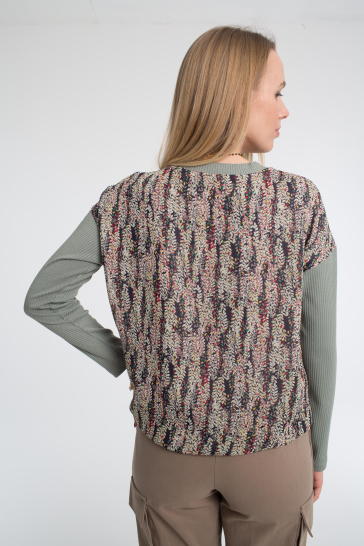 Джемпер Городские джунгли мятный