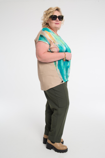 Блуза Живопись зеленый