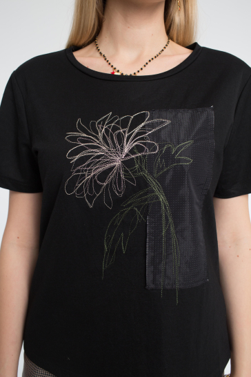 Джемпер Хризантема чёрный