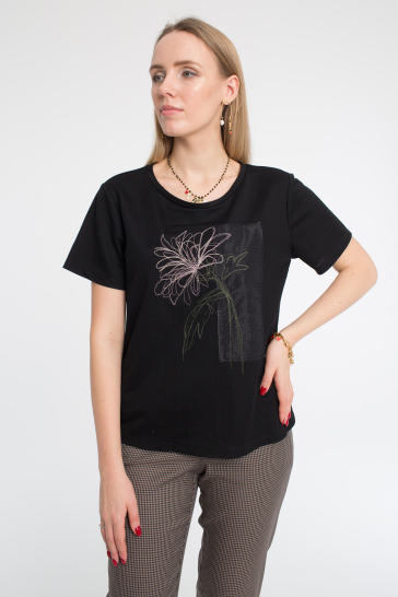 Джемпер Хризантема чёрный