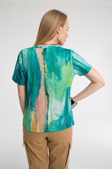 Джемпер Акварель зелёный