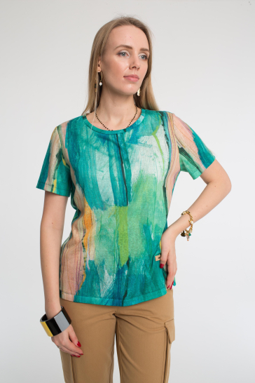 Джемпер Акварель зелёный