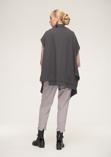 Накидка Щербет серо-розовый