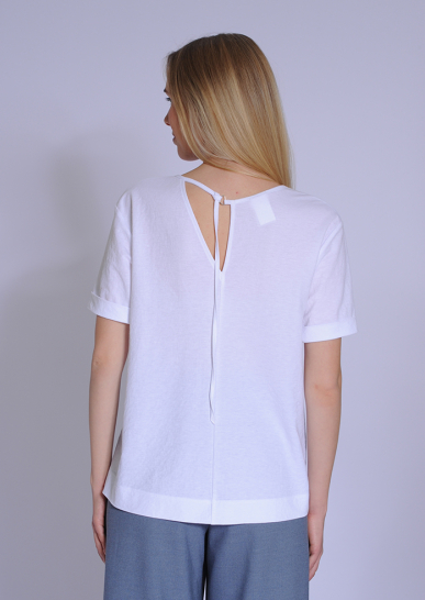 Блуза женская Дивный сад белый