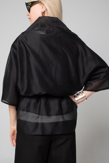 Блуза накидка женская чёрный