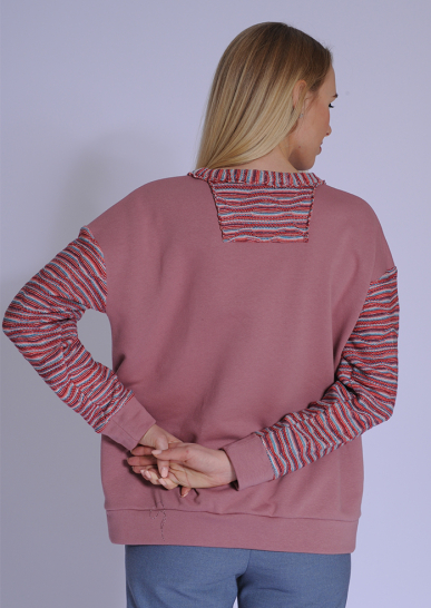 Джемпер Дивный сад розовый