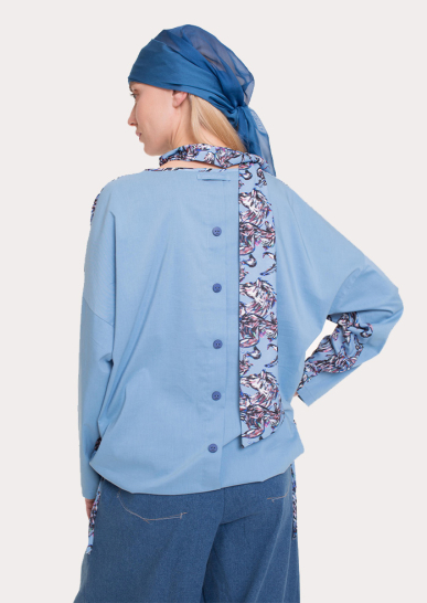 Блуза Аничков мост голубой