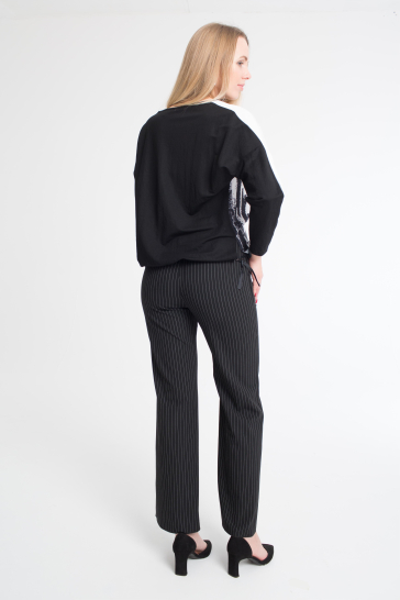 Блуза с печатью Цветы белый