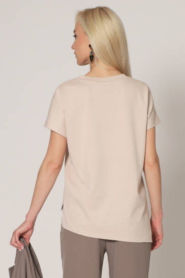 Джемпер женский с вышивкой Роза весна беж