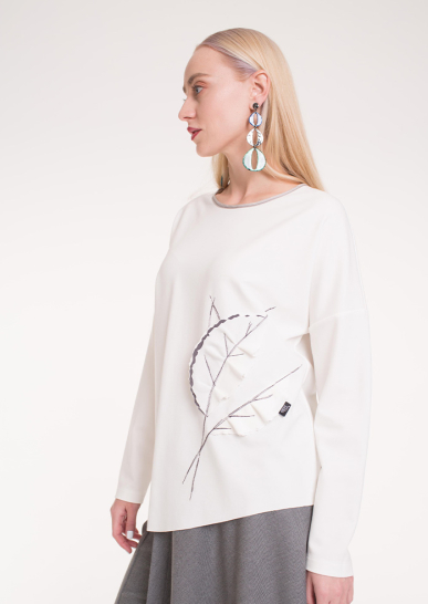 Джемпер женский Листопад белый