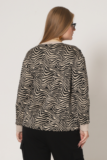 Жакет женский Экзотика беж, чёрный