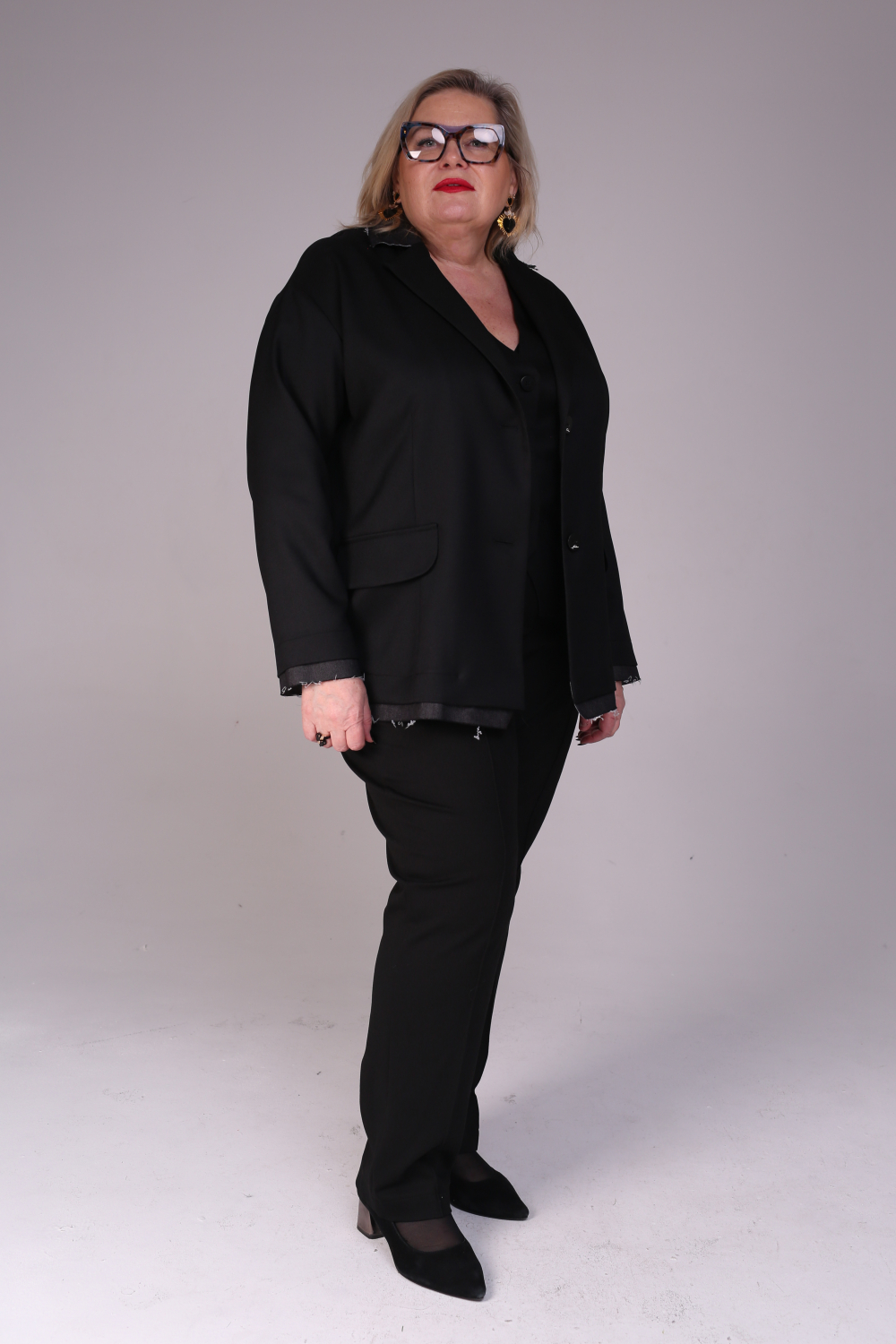 Жакет женский с джинсой Гранж чёрный