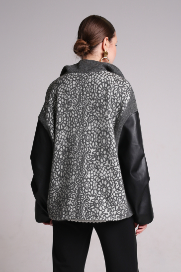 Жакет женский на подкладке т.серый,чёрный