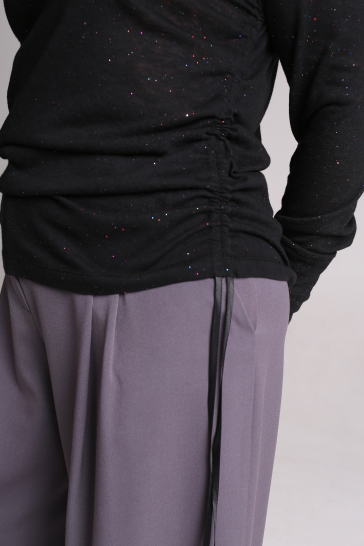 Джемпер женский на кулиске чёрный