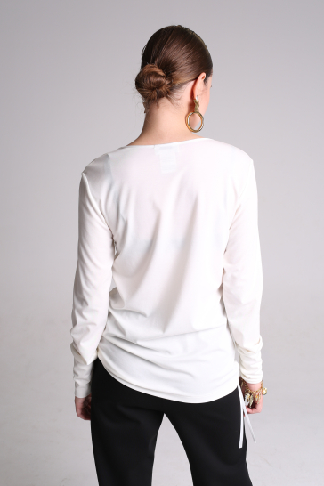 Джемпер женский на кулиске белый