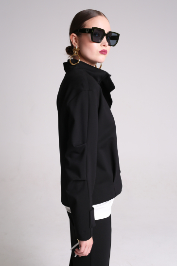 Жакет женский на молнии чёрный