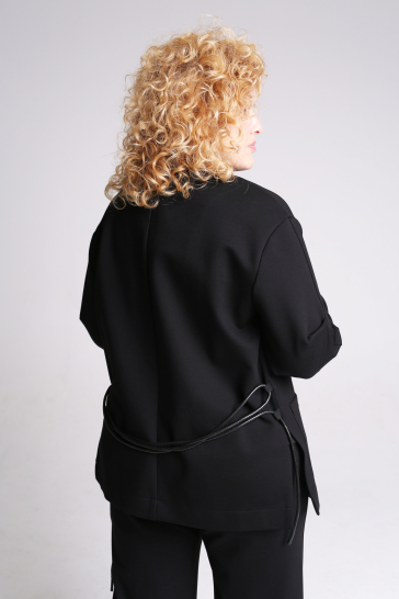 Жакет женский трикотажный фигурный черный