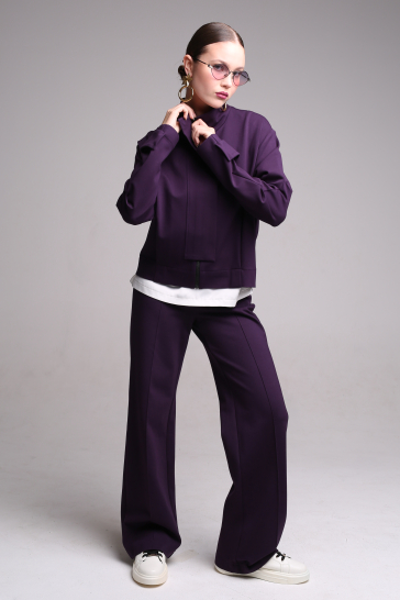 Жакет женский на молнии фиолетовый