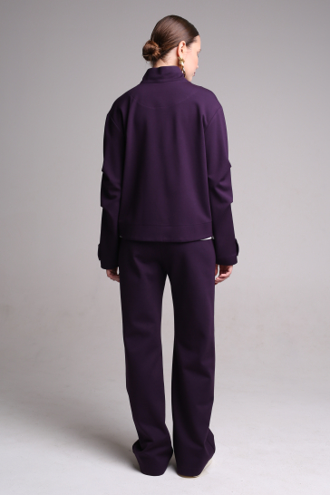 Жакет женский на молнии фиолетовый