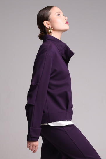 Жакет женский на молнии фиолетовый