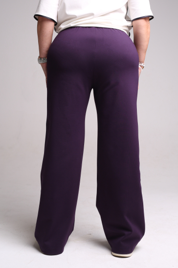 Брюки женские трикотажные со стрелками фиолетовый