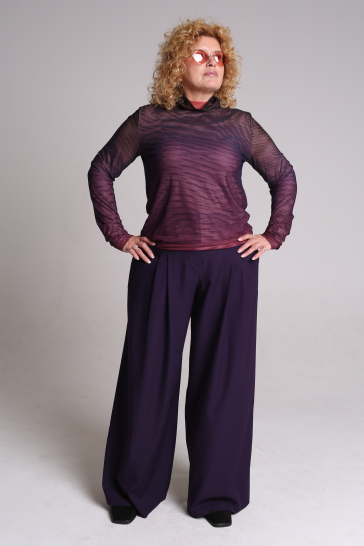 Джемпер женский сетка градиент фиолетовый