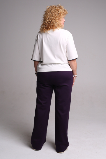 Блуза женская с кантами белый