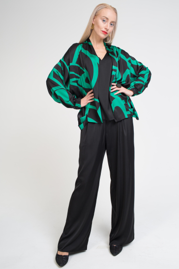 Блузон женский Шёлк изумруд