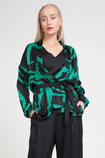 Блузон женский Шёлк изумруд