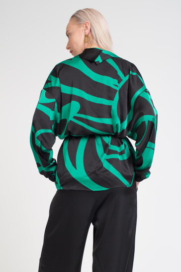 Блузон женский Шёлк изумруд