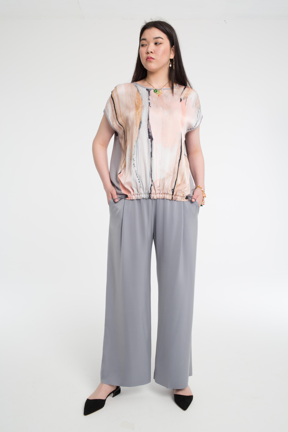 Брюки женские Марлен жемчуг