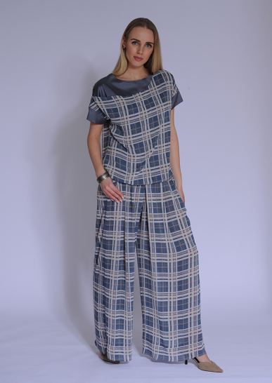 Блуза Музыка ветра бирюзовый