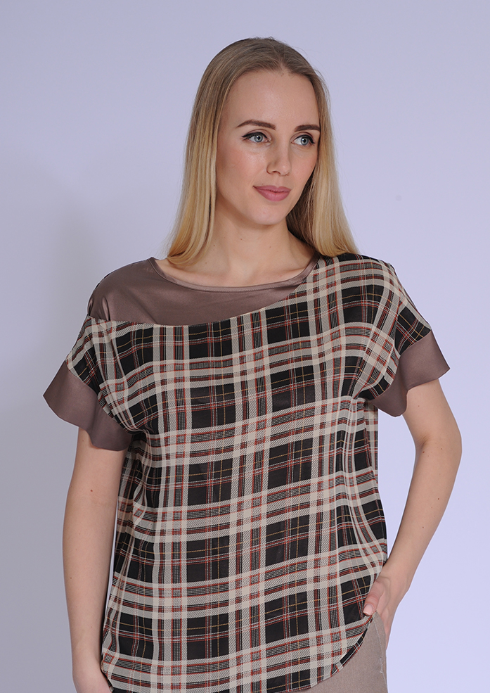 Блуза Музыка ветра коричневый