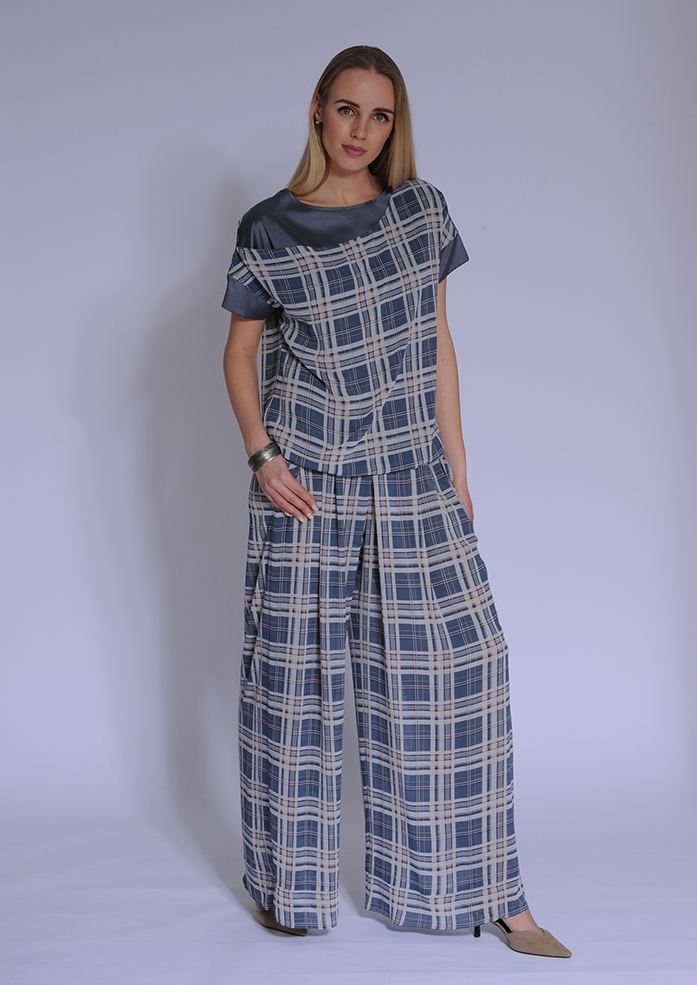 Брюки-юбка Музыка ветра бирюзовый