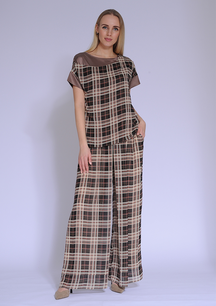 Брюки-юбка Музыка ветра коричневый