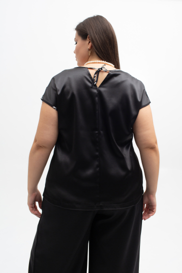 Блуза женская Сияние чёрный с белым