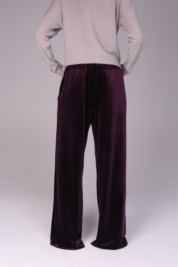 Брюки женские бархатные фиолетовые