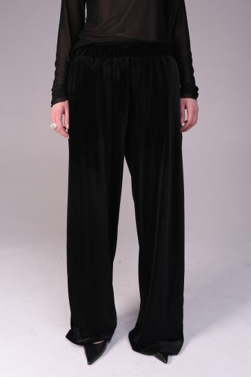 Брюки женские бархатные чёрные