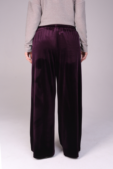 Брюки женские бархатные фиолетовые