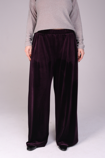 Брюки женские бархатные фиолетовые