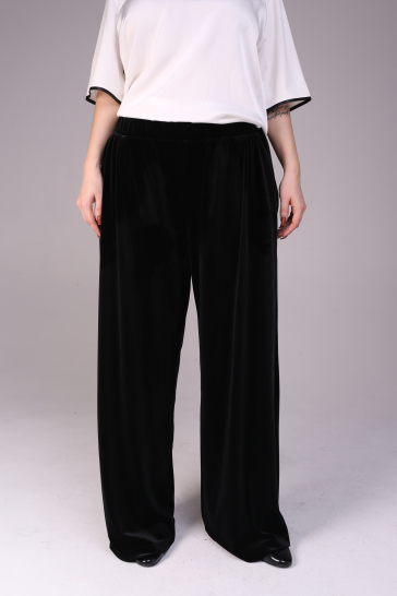 Брюки женские бархатные чёрные