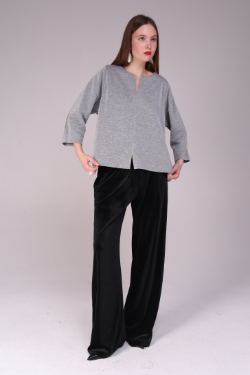 Джемпер женский трикотажный с люрексом серый