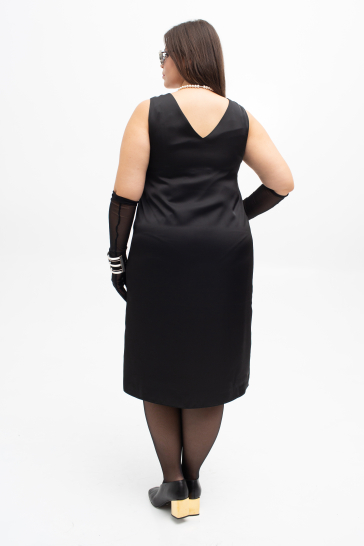 Платье женское шёлковое миди чёрный