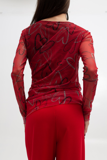 Джемпер женский Лав красный