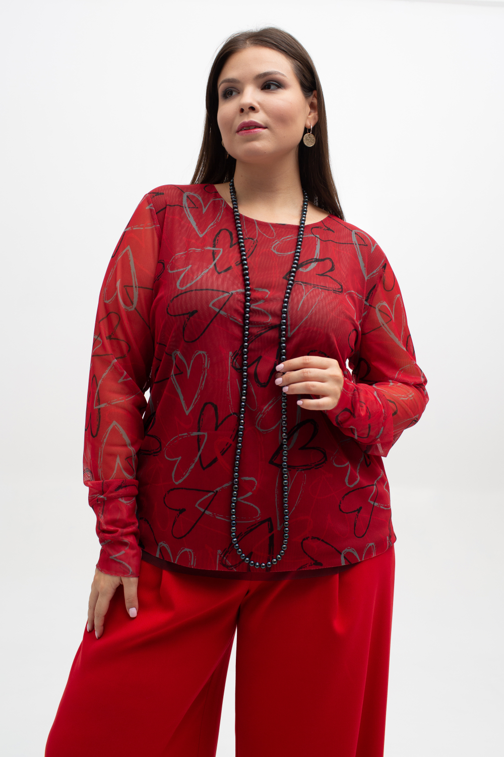 Джемпер женский Лав красный