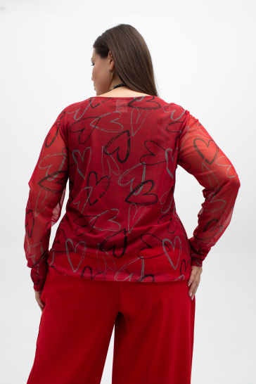 Джемпер женский Лав красный