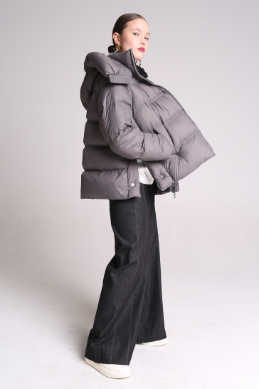 Куртка  женская пуховая серая