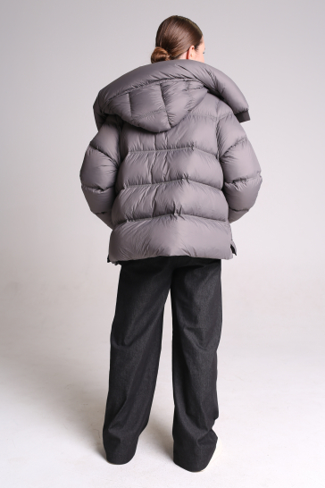 Куртка  женская пуховая серая