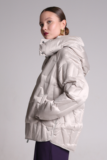 Куртка женская пуховая бежевая