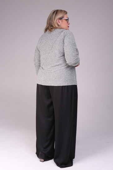 Джемпер женский трикотажный Жемчужный с люрексом чёрный